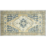 One-of-a-Kind Hand-Knotted 1960s 7'1" x 12'5" Wool Area Rug in Beige/Blue/Ivory