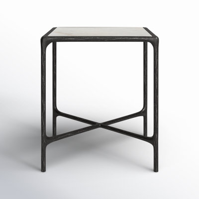 Evelynn Glass Top End Table