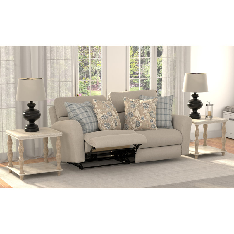 Chappy Power Lay Flat Reclining Sofa, Manual, Tan, Manual - Handle / Lever