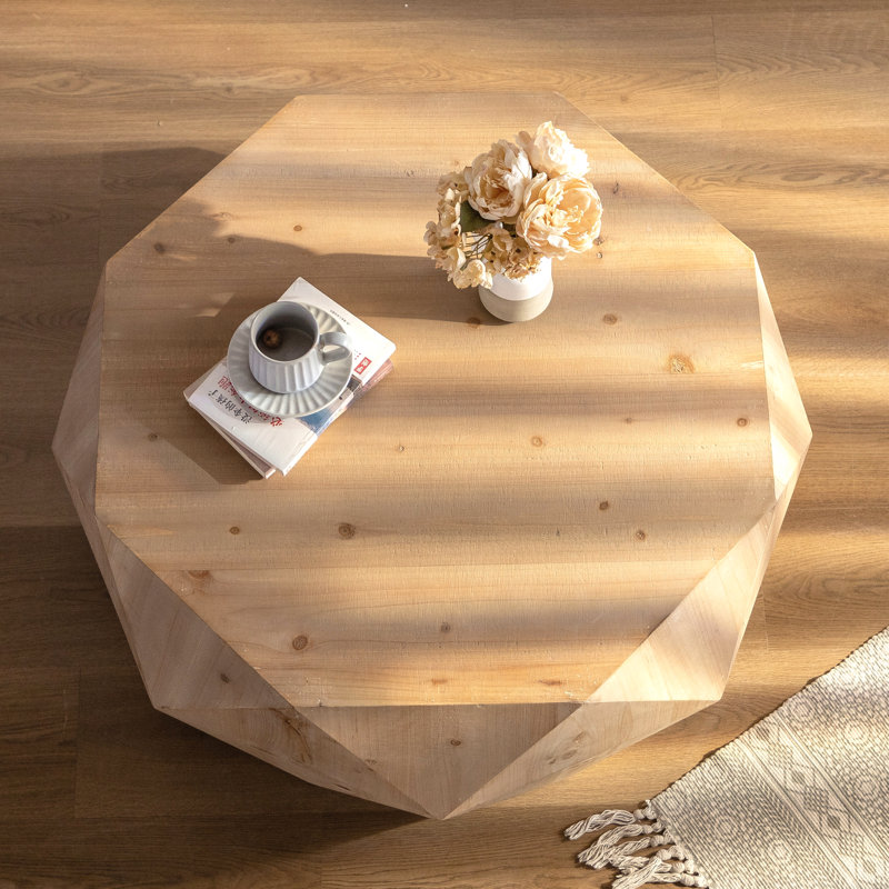 Table basse 38,58 "à motif tridimensionnel en relief de style rétro américain