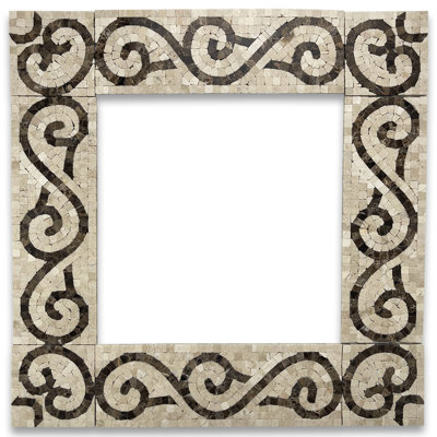 Carreau de mosaïque en marbre 4 po x 12 po Azalea