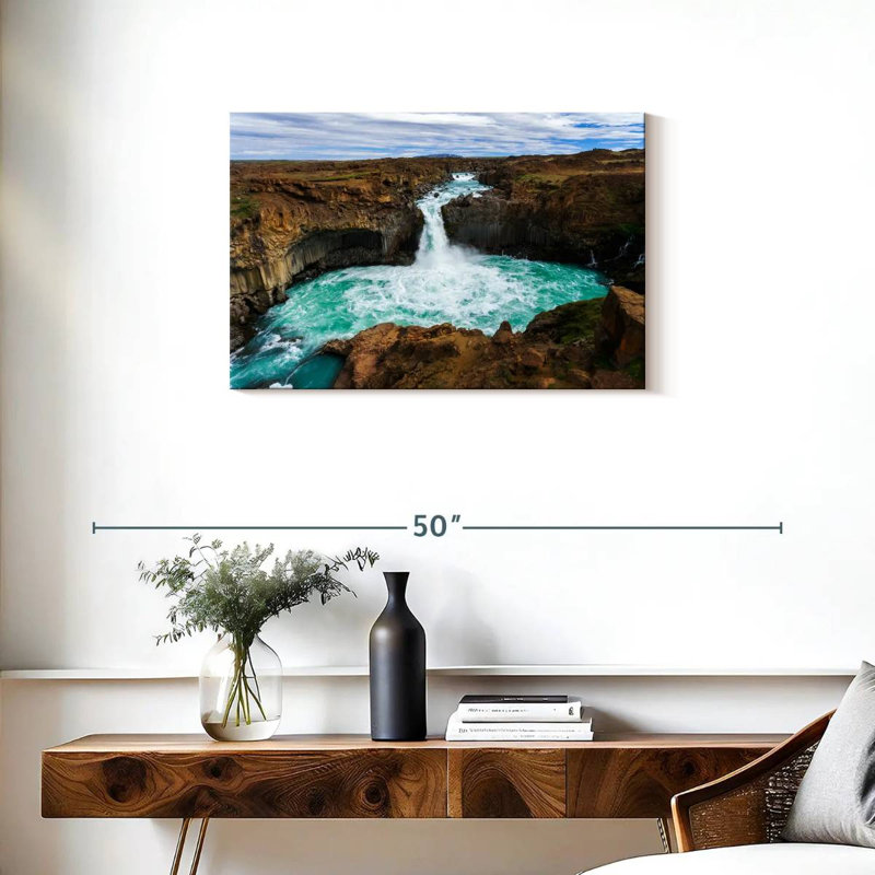 Incroyable cascade d'Aldeyjarfoss, H 20 po x l 30 po