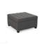 Repose-pieds contemporain rembourré avec rangement à motif gaufré capitonné, parfait pour les sièges supplémentaires et l'organisation à la maison.-512166696