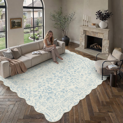 Tapis rétro festonné Rugvera