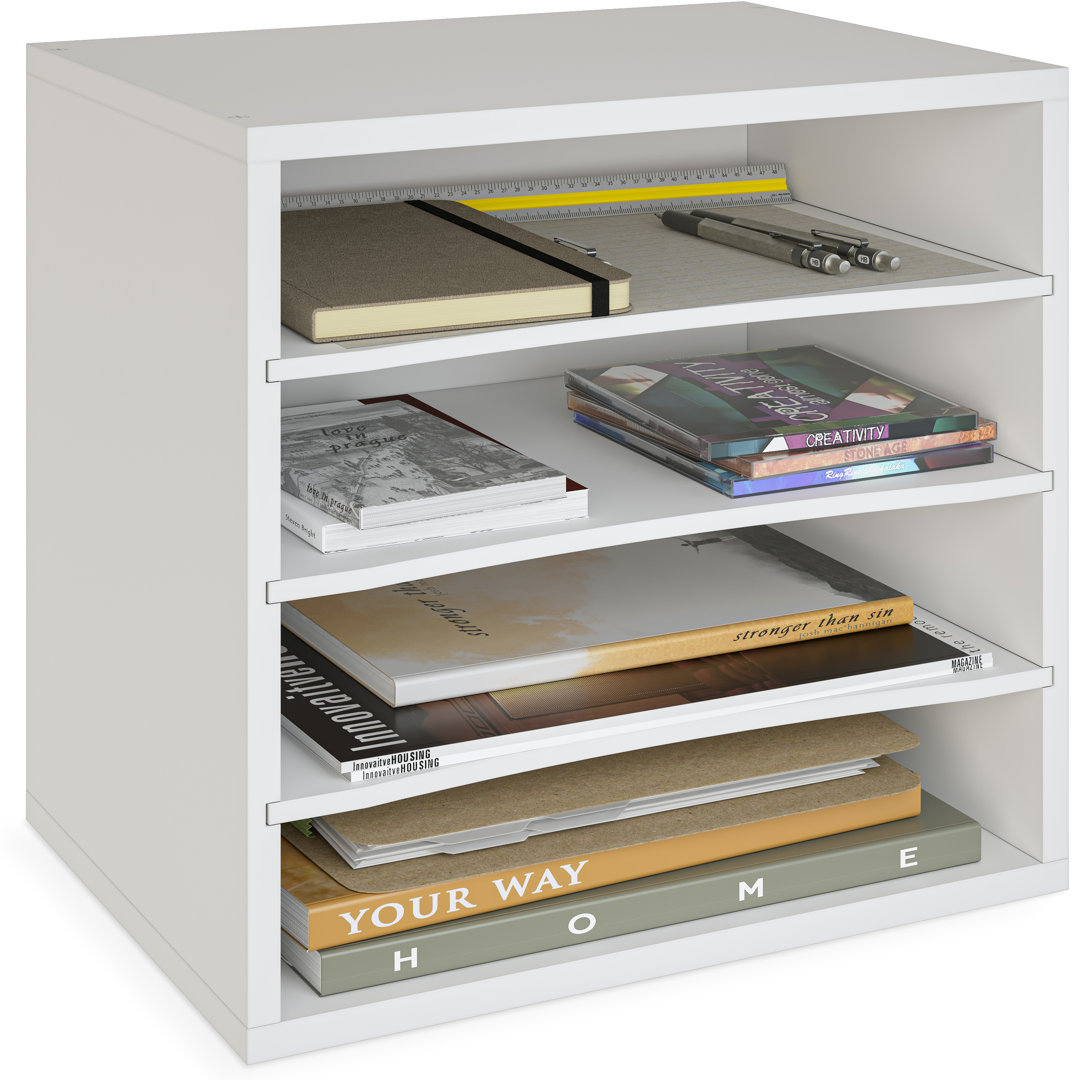 Reagan 4 Tier Paper and File Organizer with Removable Shelve Ballucci 