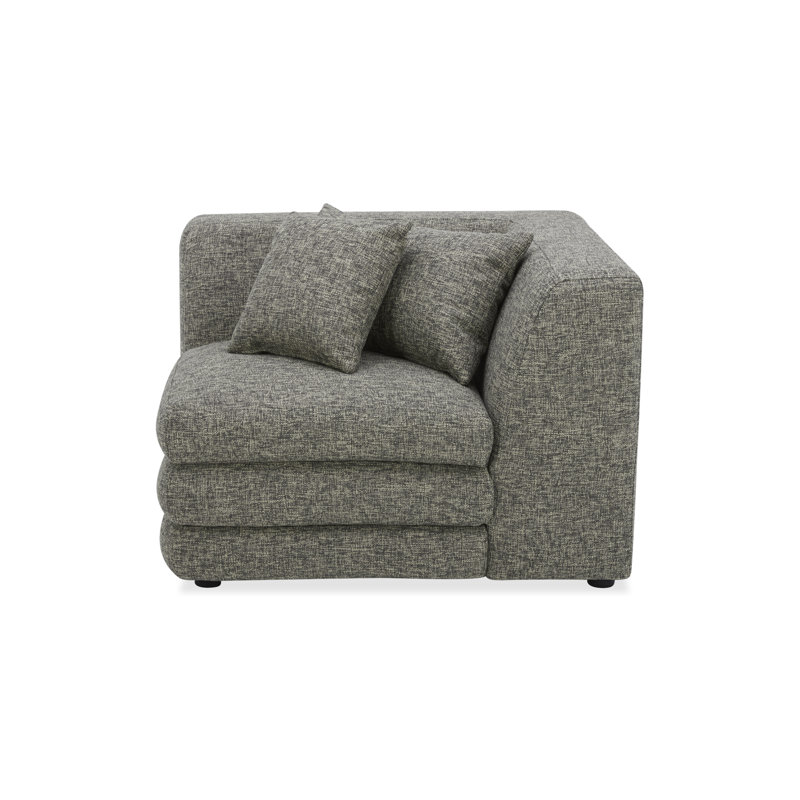 Donia Upholstered Accent Chair, Stone Tweed