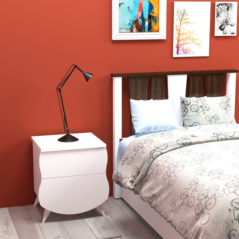Jeff 49.7cm W Manufactured Wood Bedside Table