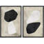 Ensemble de 2 reproductions sur toile encadrées de motifs abstraits Mid-Century-98554109-98554110