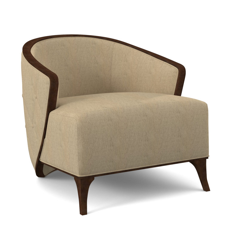 Penegrine Lounge Chair, Filigree Ivory, American Walnut