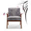 Chaise d'appoint avec revêtement en microfibre et structure en bois massif-1893216195