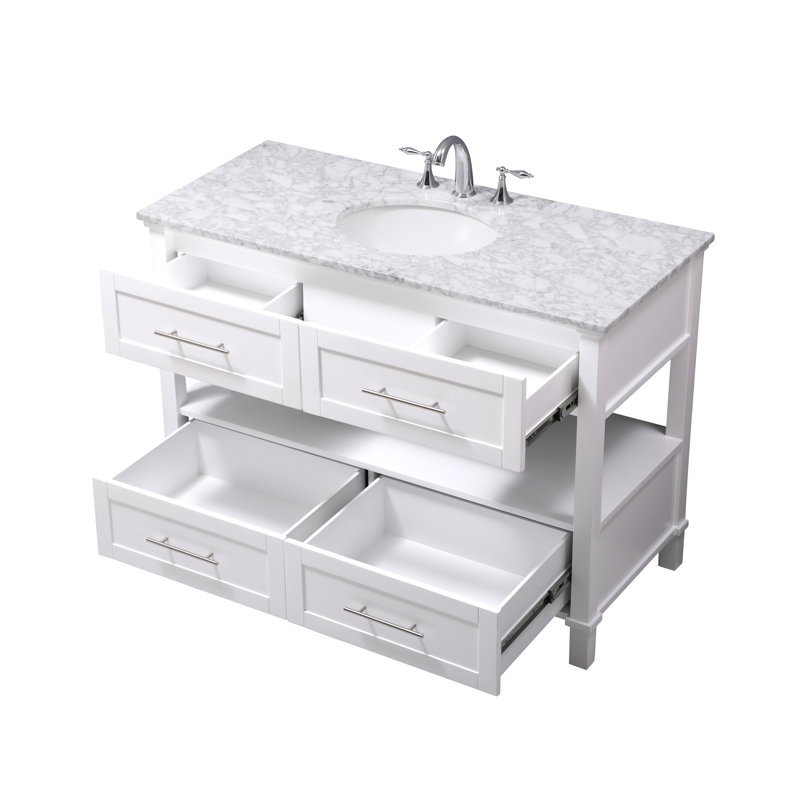 Ensemble de meuble-lavabo simple 48 po Audrit, Blanc