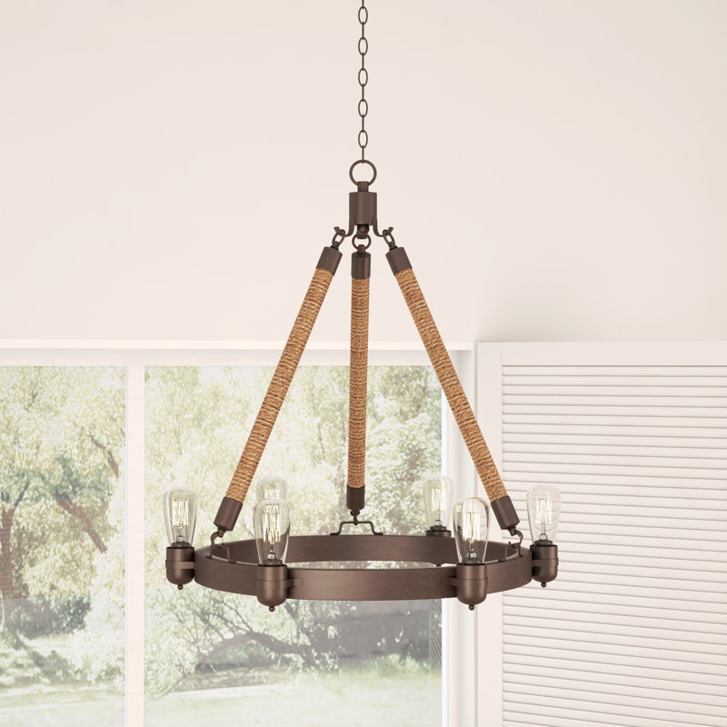Lustre style chandelier 6 lumières Isabella