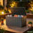 120 Gallon Waterproof Outdoor Storage Deck Box, Large Patio Storage Bin for Cushions, Pillows and Garden Tools, Lockable Dark Gray