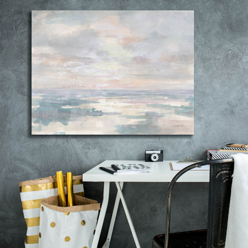 «Red Calm Waters» par Danhui Nai, reproduction d'art sur toile Red Barrel Studio®, H 26 po x l 34 po