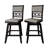 5-Piece Counter-Height Dining Set with Swivel Chairs and 45-Inch Round Table, Black-1336489377