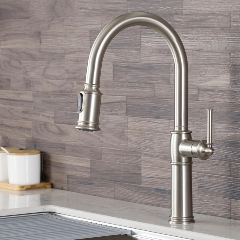 Sellette Pull Down Single Handle Kitchen Faucet, Spot Free Stainless Steel