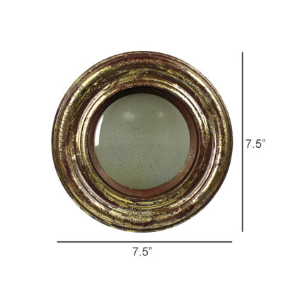 Convex Mirror, Antique Gold - Sm