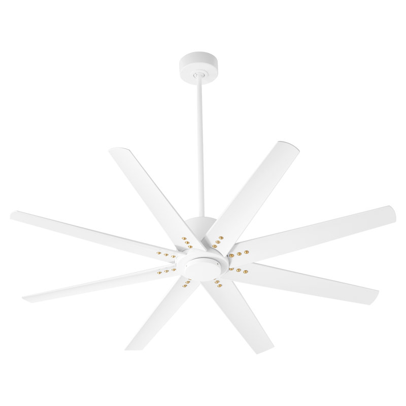 Ventilateur à huit pales 56 po FLEET - Blanc, Blanc