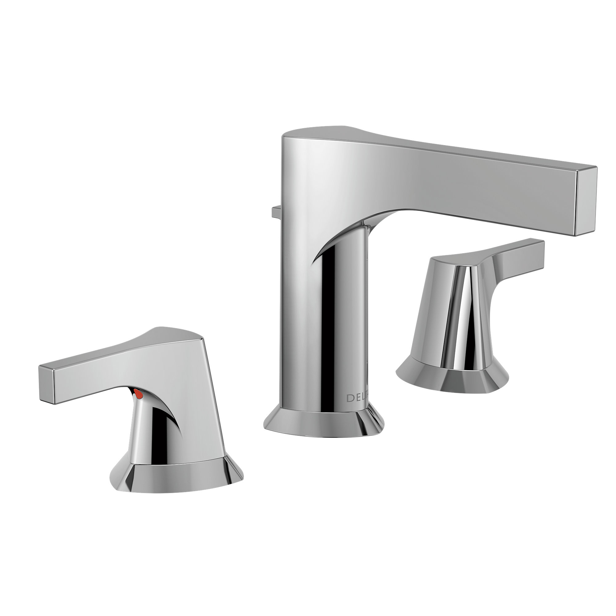 Zura Widespread Faucet with Drain Assembly, Chrome