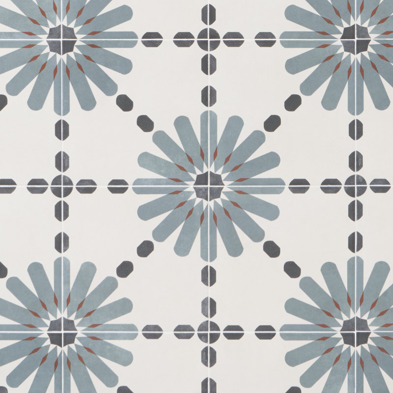 Plumeria 9" x 9" Porcelain Field Tile (10.65 sq. ft./ Case)