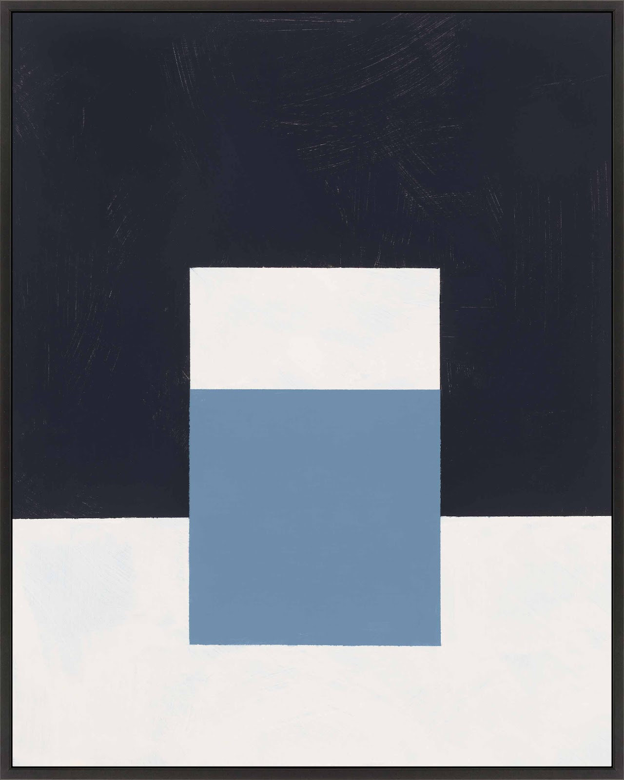 Square Sky by Robert Kamnatnik, Black Framed Canvas, 30" H x 24" W x 1.38" D