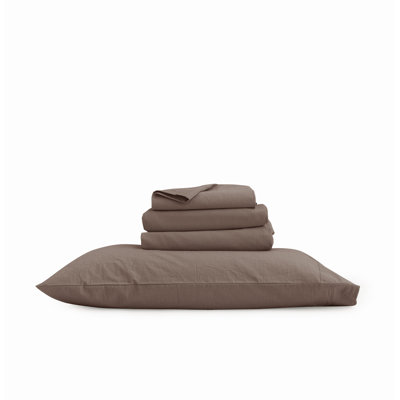Ensemble de draps 100% coton délavé Bestouch