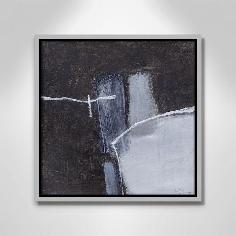 Graphite Gemstones I Print par Casa Fine Arts, Argent, H 13,5 po x l 13,5 po