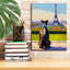 "Epic Graffiti" Eiffel Pittie "par Dean Russo, art mural sur toile, 12 po x 16 po
