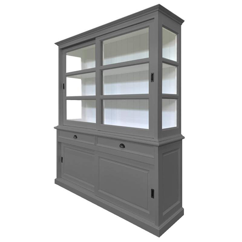 Baya Display Cabinet, Mouse Grey