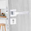  Modern Aura Euro Lock Door Handles with 70mm Key and Barrell-1471001348