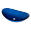 Blue Foiled Glass Oval Vessel Bathroom Sink