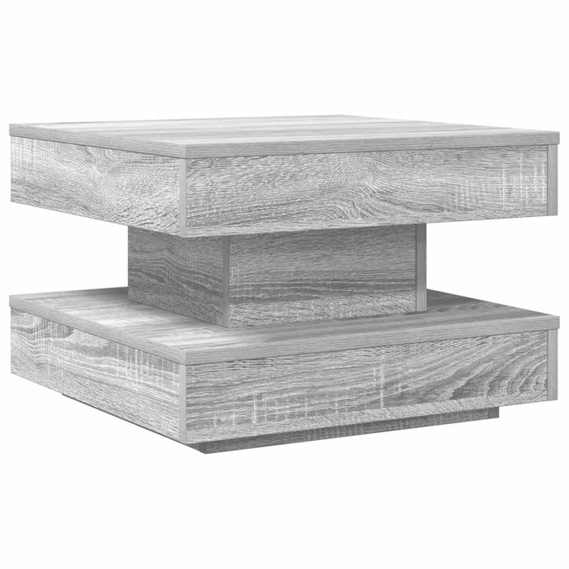 Coffee Table with Storage, 34.5" H x 50" L x 50" W, Grey 