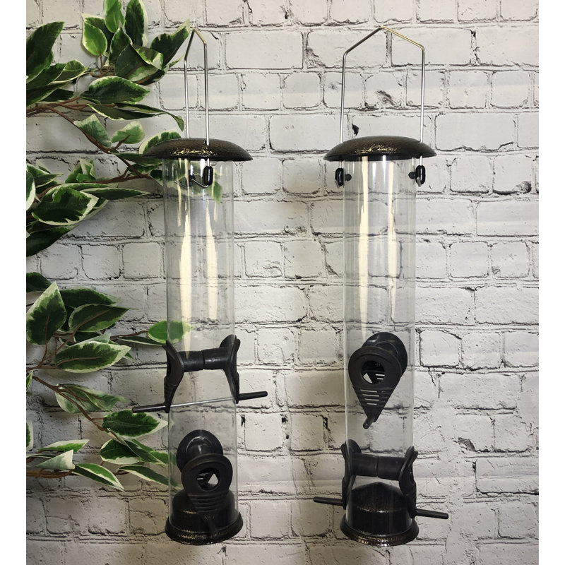 Febbas Metal Hanging Tube Bird Feeder
