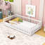 Lit simple en bois avec clôture-40852865