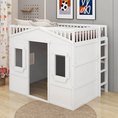 Full House Loft Bed With Ladder