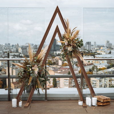 2 pièces arche de mariage en bois