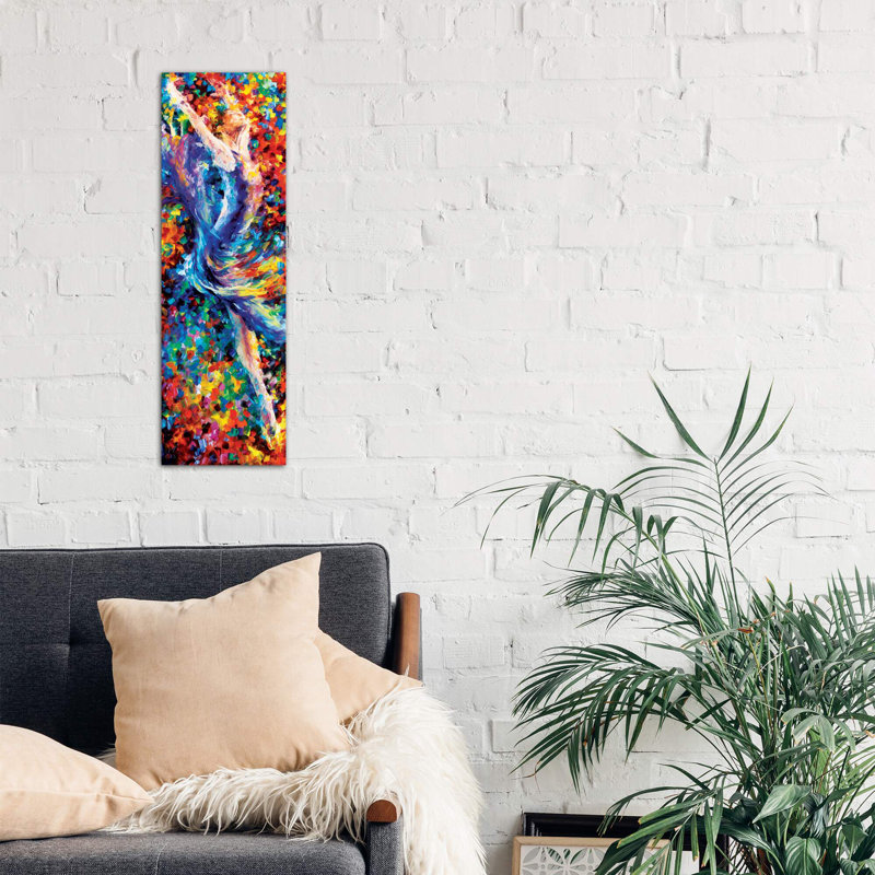 Jump by Leonid Afremov - Wrapped Canvas Panoramic Painting, 30.48 cm H x 91.44 cm W x 3.175 cm D