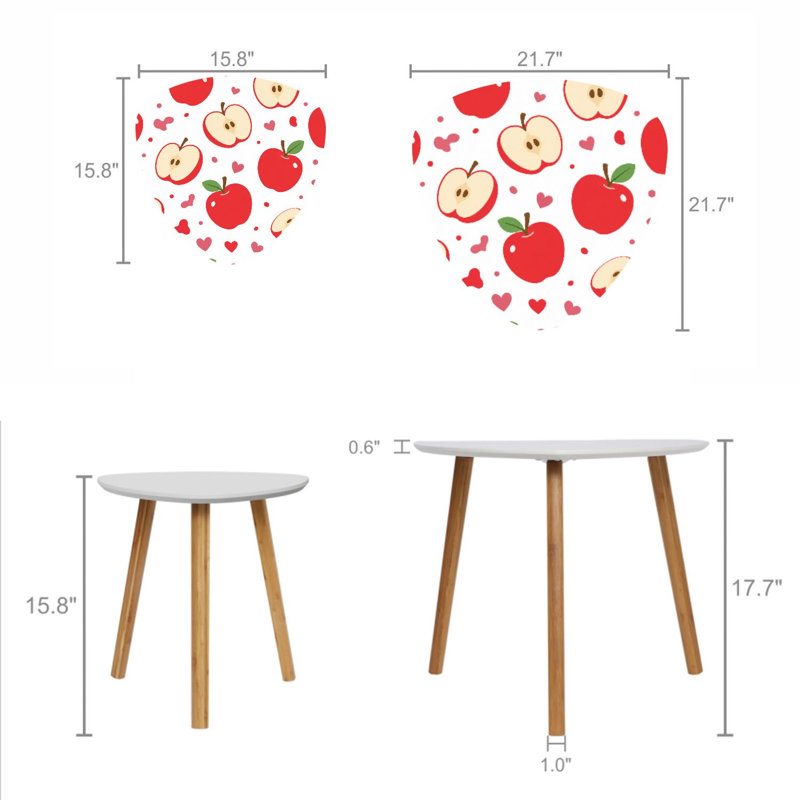 Ensemble de 2 tables basses gigognes Triangle