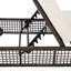 Chaise longue de patio avec dossier à 5 positions, coussin et roulettes-201174008-201174009