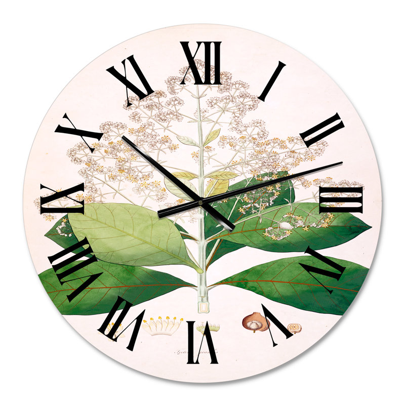Vintage London Plants III - horloge murale maison de campagne, Petit