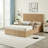 Queen Oak Hydraulic Storage Bed Frame with Rustic Wood Accents - Lift Up Design, Tool-Free Assembly-2147053983-2146922055
