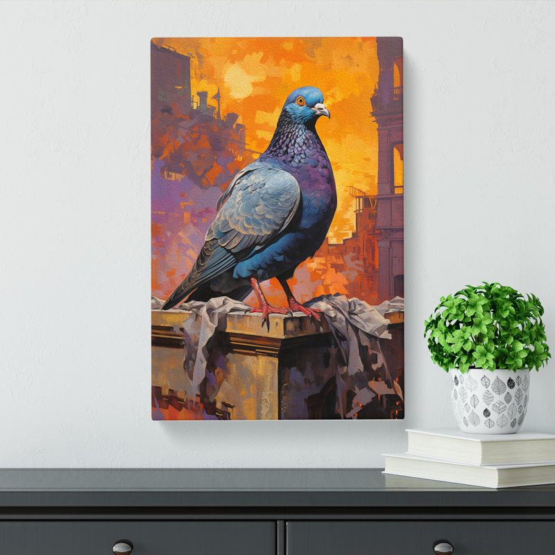 Pigeon Symbolism - Single Picture Frame Print, 60cm H x 40cm W x 3cm D