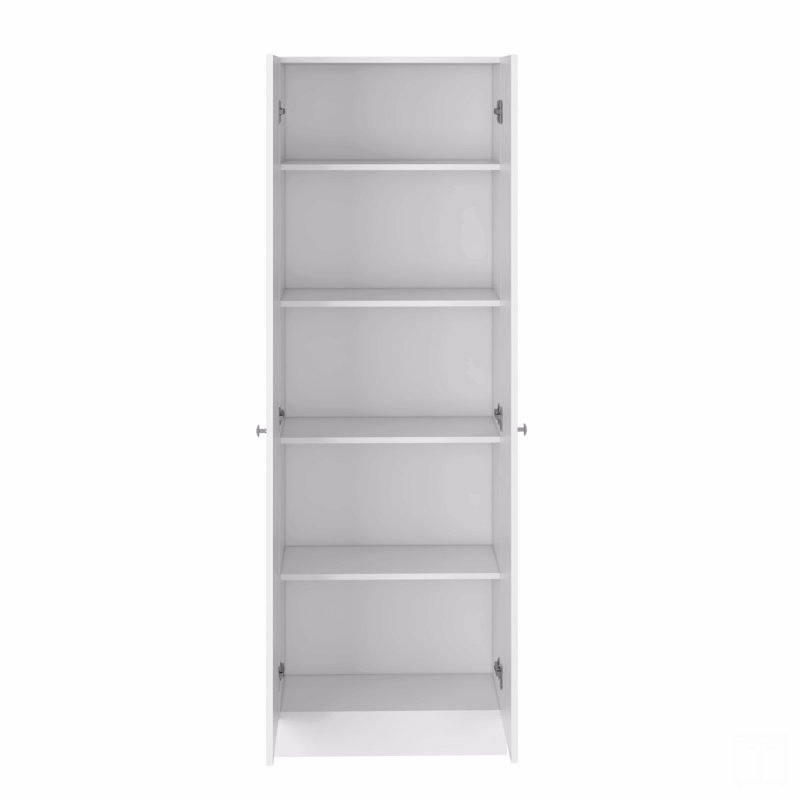 Cabinet 71" H, Two Doors, Five Internal Shelves, White