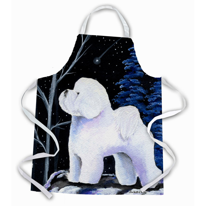 Tablier de bichon frisé starry night bichon