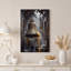 Art mural en toile Cracked Bronze Bell in Rainy Stone-1297672916