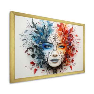 Automne, portrait de femme floral III sur toile