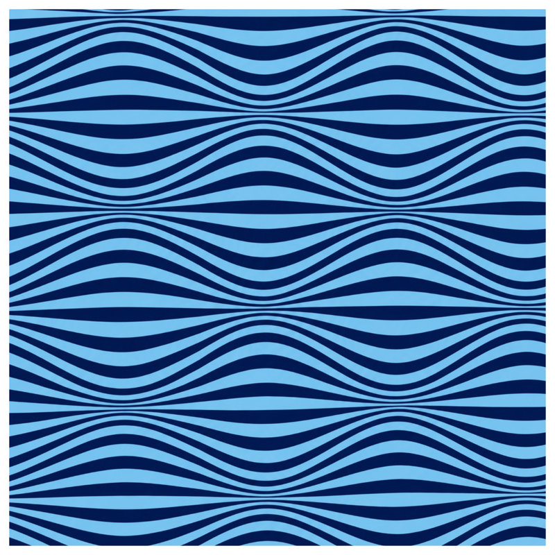 Wavy Blue Lines Blankets, 60in W x 80in H