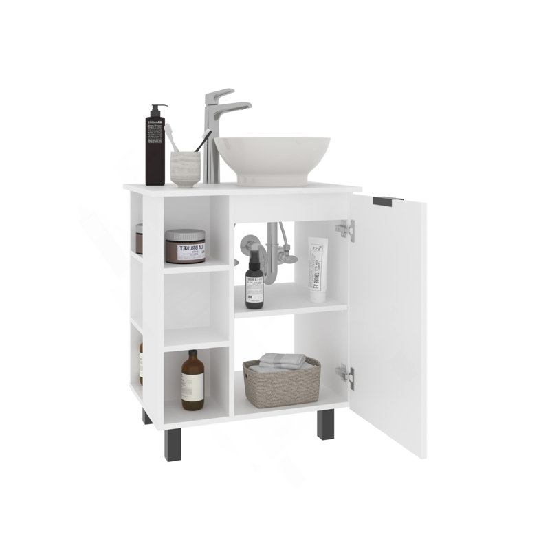 Meuble-lavabo autoportant Allegra, Blanc