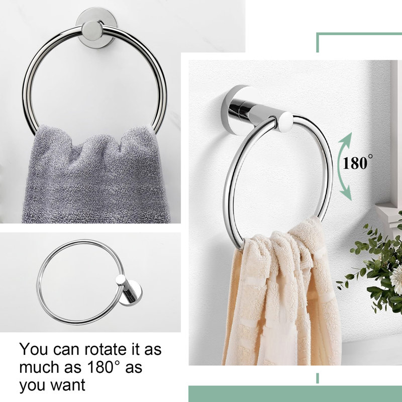10 Pieces Bathroom Hardware Set Wall Mounted,stainless Steel, Chrome