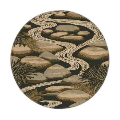 Nature Brown Indoor and Outdoor Area Rug